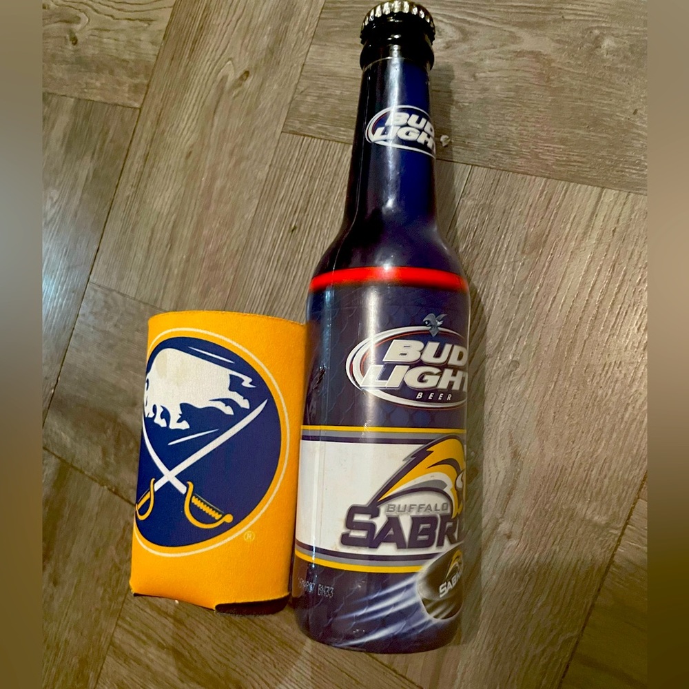 Collectible NHL Buffalo Sabres Beer Bottle & Holder